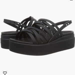 NWOT Crocs Brooklyn Strappy Low Wedge Sandal